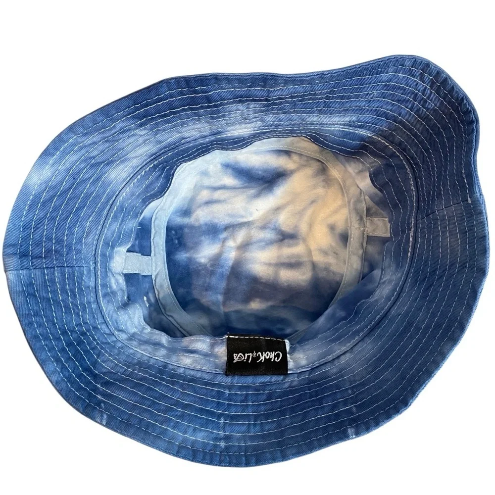 CHOK-LIDS Blue Tie-Dye Cotton adult Bucket Hat
